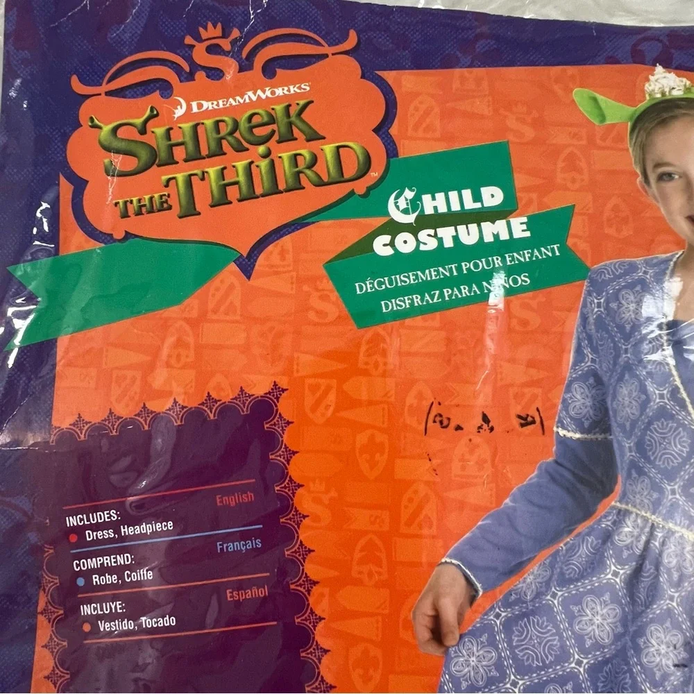 Dreamworks Shrek Princess Fiona Costume dress - Blue and Green NEW M 8-10